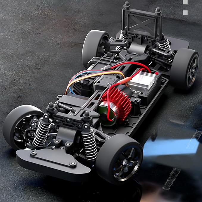 RC Drift Car 1:16 Scale High Speed 30km/h RC Drift Car - 4WD Brushless Motor - RGB Multi-Lights - 20min Runtime - 2.4GHz Remote Control for Adults or Teens