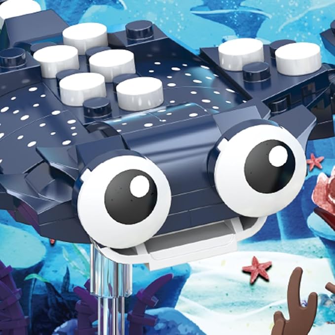 RiceBlock Fish Tank Aquarium Building Sets Holiday Toy Ocean Theme Construction Toys Educational STEM Creative Gift for Kids Ages 8-12 Boys and Girls Ideal Gift for Christmas and New Year889PCS