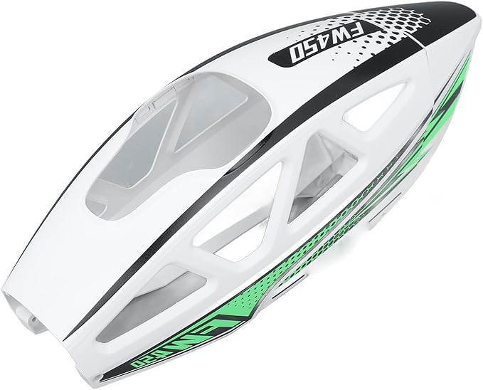 Alomejor RC Helicopter Canopy Cover Anti Crack Enhancedfor Flywing FW450 V3 (White)