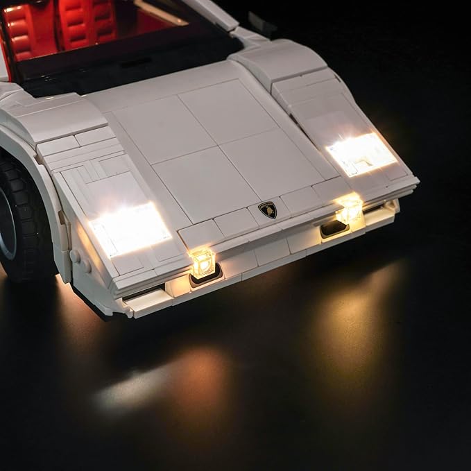 Upgraded Led Light Kit for Lego Lamborghini Countach 5000 Quattrovalvole Building Set RC Version Compatible with Lego 10337 (Model Not Included)