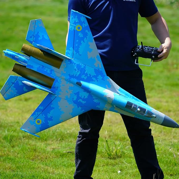 Su-27 Twin 50mm EDF 4S ducted Fan Jet (Camo Blue-PNP-Transmitter Receiver or Battery not Included)