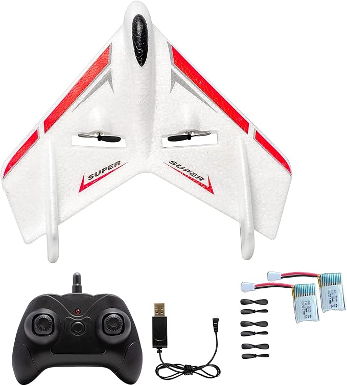 RTF RC Plane 2CH Remote Control Ghost Airplane Indoor Outdoor 2.4GHz Radio Control Aircraft for Kids Boys Beginner