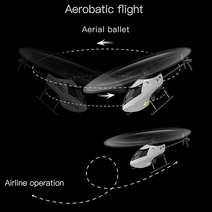 GoolRC C129 V2 RC Helicopter 4 Channel Remote Control Helicopter with 6-Axis Gyro 2.4GHz RC Aircraft with 3D Flips Altitude Hold One Key Take Off/Landing and 3 Batteries for Adults and Beginners