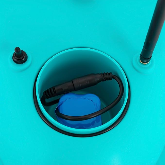 RC Bait Boat 600m/1968ft RC Bait Boat 3 Boxes 4.4LBS Loading Capacity with Dual 5200mAh Li-Ion Batteries and LED Lights for Professional Fishing (Blue (Without Lights))