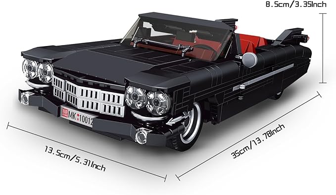 Mould King Sports Car Building Block Kits MOC Classic Car Model Kit Supercar Racing Model Building Sets Authentically Detailed Build and Display Model for Home or Office Décor (1245+ Pieces)
