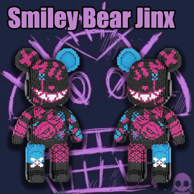 Smiley Bear Jinx Building Blocks Set Decoration Toy 6880 Pieces Gift for Adults and Kids