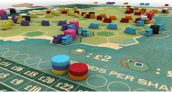 Capstone Games Irish Gauge Strategy Board Game for Ages 15+ | Economic Railroad Investment with Auction Bidding and Shareholding Route Expansion Euro Style Railway Network | 3-5 Players | 60 Min