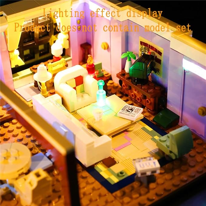 LED Light Kit Compatible with Lego The Friends Apartments - Lighting Set for Creator 10292 Building Model (Model Set Not Included)