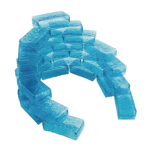 Excellerations Mini Ice Building Blocks for Kid- 36 Blocks with 5 Activity Cards Stem Stacking Bricks Engineering Block Accessories