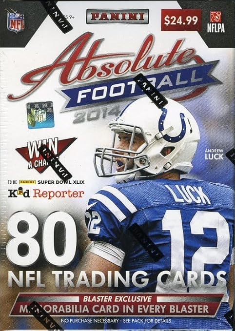 2014 Panini Football Absolute Factory Sealed Retail Box with 8 Packs &amp EXCLUSIVE MEMORABILIA Card! Includes ROOKIE &amp PARALLEL in Every Pack!Look for RC &ampAutographs of Odell BeckhamDerek C
