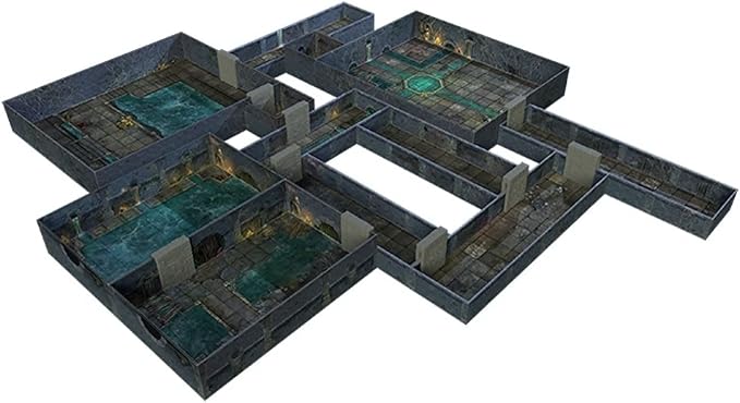 Gale Force Nine Tenfold Dungeon: Dungeons &amp Sewers - Modular Roleplaying Terrain Set &amp 5e RPG Adventure (GF9TFD02)