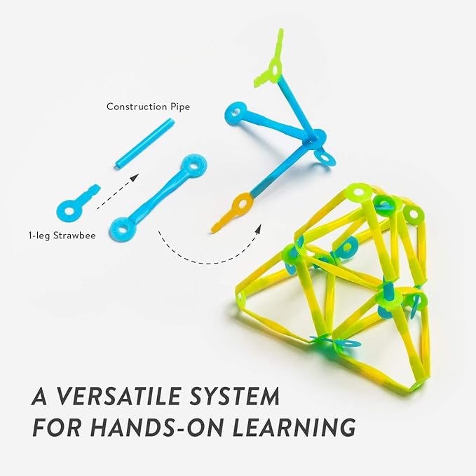Strawbees Creature Creator Kit - Educational Connecting Toys for Makers &amp Families Building Toy Toolbox with Straws and Connectors for Creative STEM Exploration in Schools &amp Home Learning