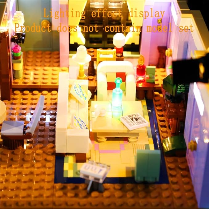 LED Light Kit Compatible with Lego The Friends Apartments - Lighting Set for Creator 10292 Building Model (Model Set Not Included)