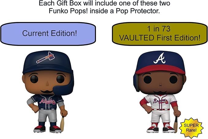 Baseball Collector's Mystery Gift Box: Ronald Acuna Jr Edition│ONE PSA Graded Baseball Card &amp ONE Authentic Funko Pop │Ideal Gift for Collectors &amp Baseball Fans