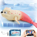 Pool Toys Amphibious Remote Control Seal on Land Water 2.4Ghz Rechargeable Battery Remote Control Shark for Pool Robot Toys for Kids 8-12 Years Old Boys Girls 8910 Upgrade Version Pink