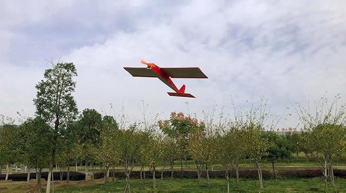 Balsa Wood Airplane R03 STICK-06 Model Aircraft 580mm Wingspan Laser Cut Unassembled Flying Model Aircraft to Build DIY RC Airplane Kit for Adults Beginners (KIT+Motor+ESC+Servos+Covering)