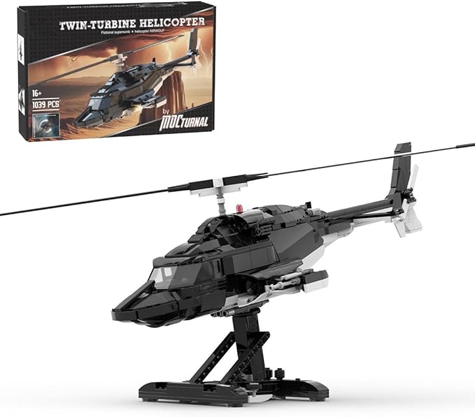 MOC-149250 Air Helicopter Building Blocks Set - 1039 Piece MOC Helicopter Model DIY Creative Assembly Kit for Adults Collectible Display &amp Home Decoration