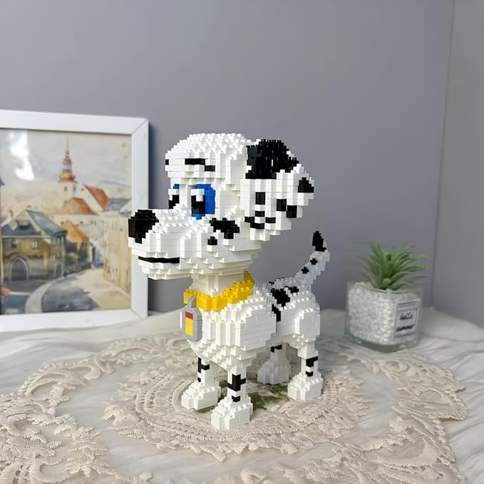 Dalmatian Pet Model Micro Mini Building Block Toy - Ideal Festival Gift Decorative Item - Adorable and Humorous Design for Home Decor
