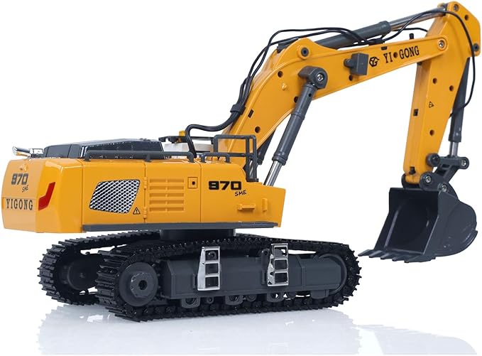 TOUCAN RC HOBBY 1/50 Electric RC Excavator K970 Remote Control Digger Construction Car Metal Bucket Tracks Lights Sounds Finished Model for Ages 14+