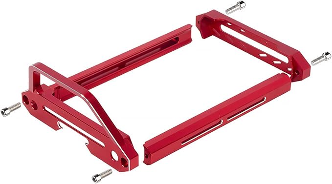 Aluminum Alloy RC Remote Radio Controller Bracket Holder Transmitter Protector Frame for Flysky Noble NB4 Pro NB4 Lite NB4 Protect Support (Red)