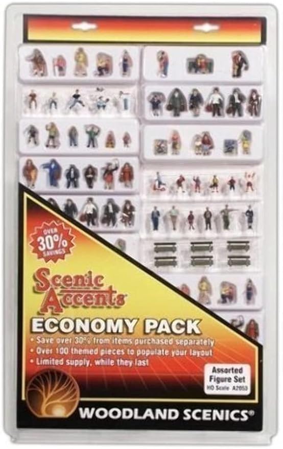 Woodland Scenics A2053 HO Assorted Figure Economy Set