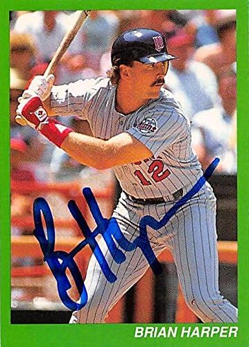 Sports Memorabilia Autograph Warehouse 245710 Brian Harper Autographed Baseball Card - Minnesota Twins Religious Card