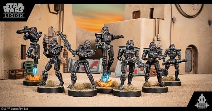 Asmodee Star Wars: Legion Imperial Dark Troopers Unit Expansion - Tabletop Miniatures Game Strategy Game for Kids and Adults Ages 14+ 2 Players 3 Hour Playtime