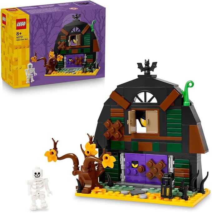 LEGO Halloween Barn Skeleton Building Toy with Minifigure Set for Ages 8+ 40721
