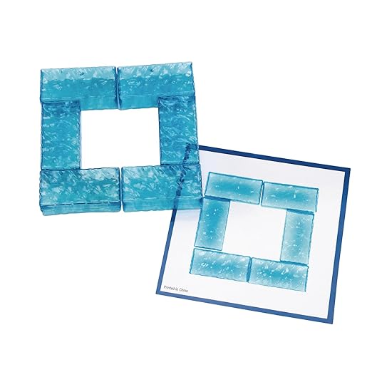 Excellerations Mini Ice Building Blocks for Kid- 36 Blocks with 5 Activity Cards Stem Stacking Bricks Engineering Block Accessories