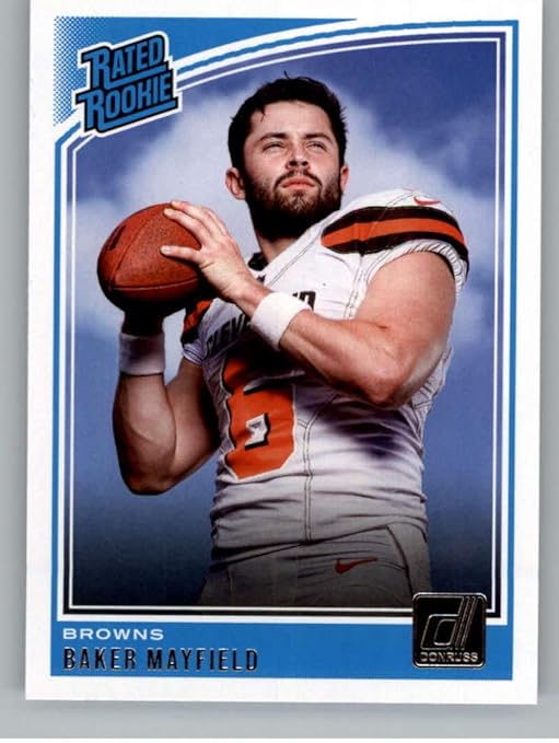 2018 Donruss Football #303 Baker Mayfield RC Rookie Card Cleveland Browns Rated Rookie Official NFL Trading Card