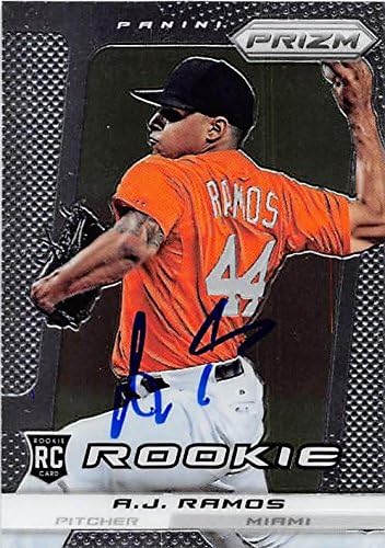 Sports Memorabilia Autograph Warehouse 248244 A.J. Ramos Autographed Baseball Card - Miami Marlins 2013 Prizm Chrome - No. 293 Rookie