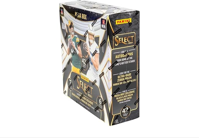 2024 Panini Select Football Mega Box (Black &amp Red Prizms!)