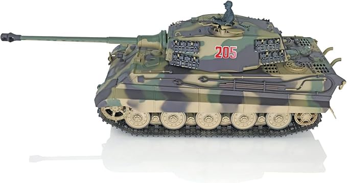 Heng Long US in Stock 2.4G 1/16 Tk7.0 Plastic RTR RC Tank Toys - German King Tiger - Shooting BB