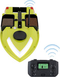 RC Bait Boat 600m/1968ft Long-Distance Control Surf Fishing Bait Boat 4.4LBS Loading Capacity with Dual 5200mAh Battery and LCD for Lake/Ocean Angling Auto Navigation (Green with light strip)