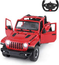 RASTAR Off-Road Remote Control Car 1:14 Jeep Wrangler JL RC Off-Road Racing Vehicle Toy Car for Kids Adults Spring Suspension/Door Open 2.4Ghz RED