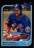 Sports Memorabilia Autograph Warehouse 244822 Milton Bradley Autographed Baseball Card - Montreal Expos FT 1997 Bowman 1st - No. 145 Rookie