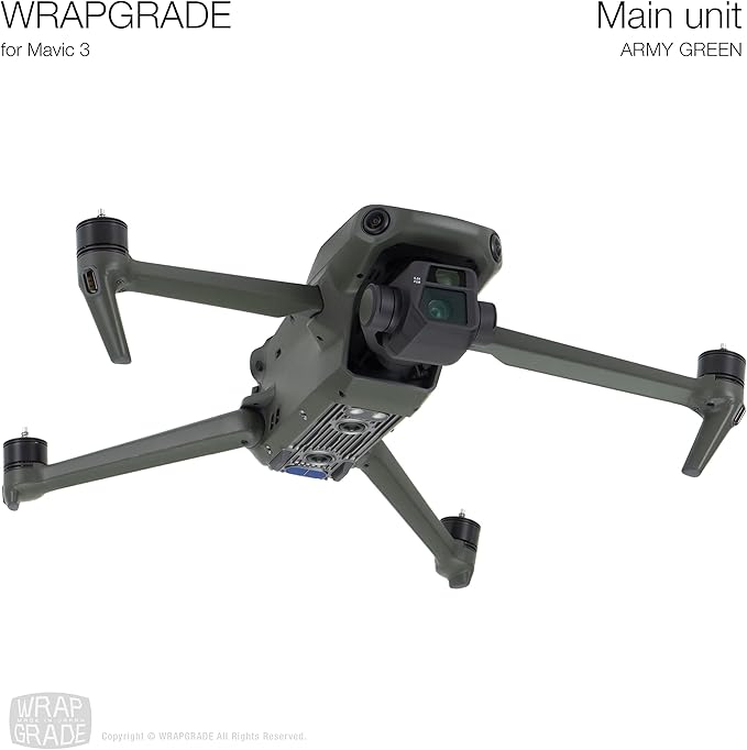 WRAPGRADE Full Skin Stickers for DJI Mavic 3 / Mavic 3 Classic (Army Green)