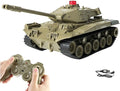RC Tank Military Truck Vehicles RC Car 2.4Ghz Radio Controlled Military Battle Tank Toy 270°Rotational Realistic Sounds Electronics Hobby Toys for Kids Boys (Green)