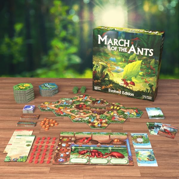 March of The Ants by Weird City Games | Evolved Edition Strategic 4X Board Game | 1-5 Players | 60-90 Min Playtime | Ages 13+
