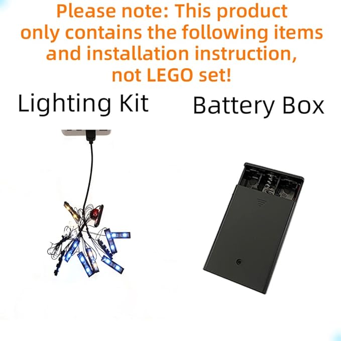 LED Light Kit Compatible with Lego Batman Batmobile Tumbler - Lighting Set for 76240 Building Model (Model Set Not Included)
