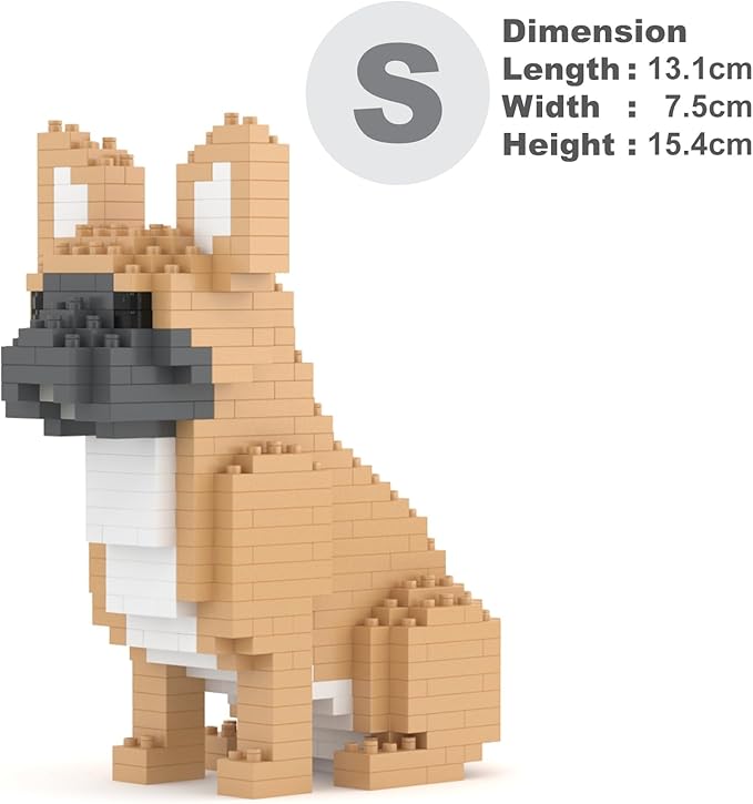 JEKCA French Bulldog Mini 01S | Mini Dog Plastic Building Blocks | Age 14+