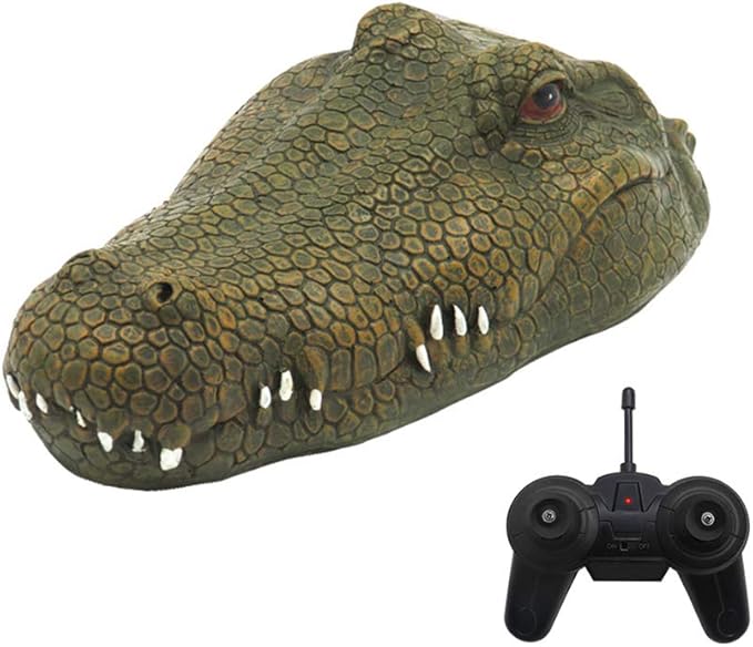 GoolRC Flytec V002 RC Boat 2.4G Remote Control Electric Racing Boat for Pools with Simulation Crocodile Head Spoof Toy