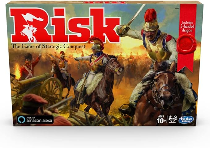 Hasbro Gaming Risk Game with Dragon for Use with Amazon Alexa Strategy Board Game Ages 10 and Up with Special Dragon Token