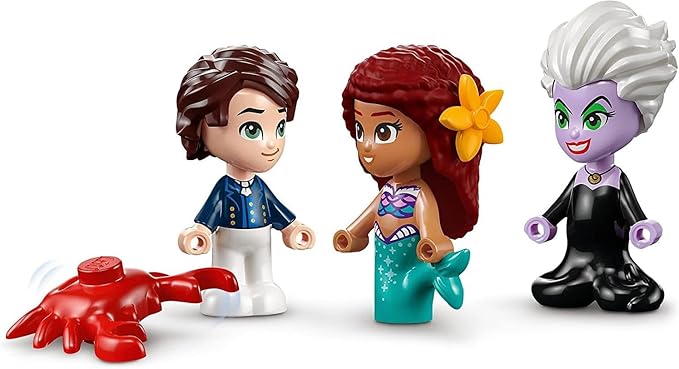 LEGO Disney Princess The Little Mermaid - Story Book Building Kit with Disney Princesses Gift for Children from 5 Years with Ariel Prince Eric and Ursula Plus Crab Figure by Sebastian 43213