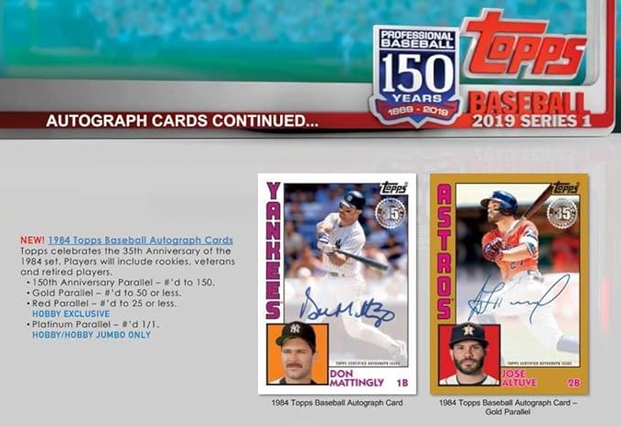 Topps 2019 Baseball Series 1 Trading Cards Relic Value Box (Retail Edition)