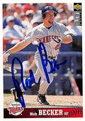 Sports Memorabilia Autograph Warehouse 245168 Rich Becker Autographed Baseball Card - Minnesota Twins 1997 Upper Deck - No. 152