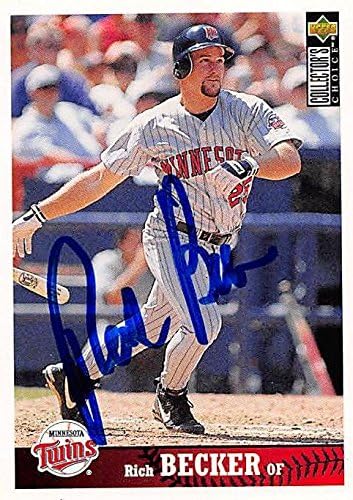 Sports Memorabilia Autograph Warehouse 245168 Rich Becker Autographed Baseball Card - Minnesota Twins 1997 Upper Deck - No. 152