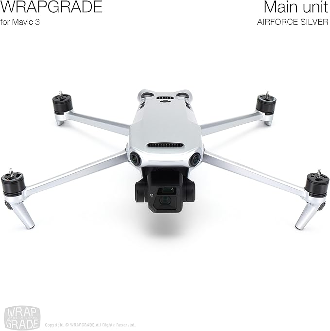 WRAPGRADE Full Skin Stickers for DJI Mavic 3 / Mavic 3 Classic (Airforce Silver)