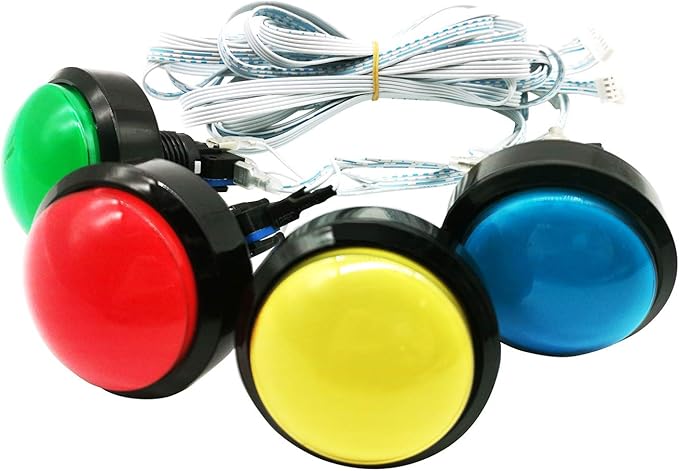 Escape Room Props 5 Different Colors Buttons Mechanism Press It In Order To Control 12V Magnet Lock For Exit Game Owner Player Adventurer (4 Button No Video)