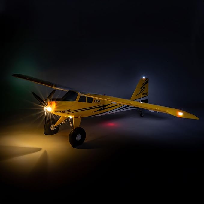 E-flite RC Airplane Super Timber 1.7m BNF Basic Transmitter Battery and Charger Not Included EFL02550
